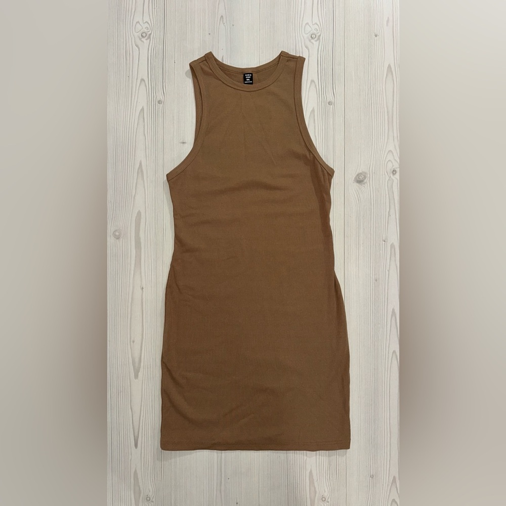 SHEIN Tan Sleeveless Dress